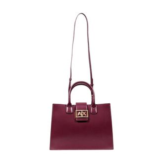 A|X Armani Exchange Handtas met schouderriem en binnenzakken - Dames - Handtassen - Rood - ONE Size - Polyester - Tassen