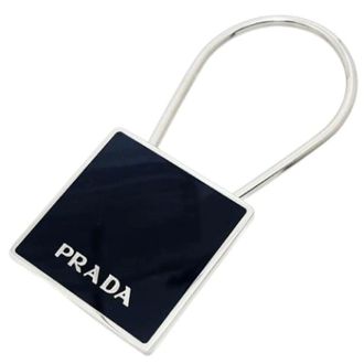 Prada Vintage, unisex, Zwart, ONE Size, Pre-owned Metalen Sleutelhanger