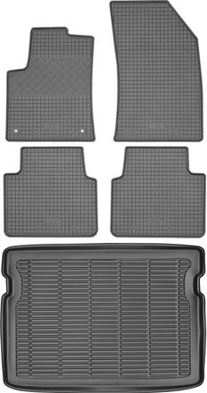 OEM Juego De Alfombrillas De Goma Para Coche Y Alfombrilla Para Maletero Para Opel Crossland Crossover (modelo 2017)