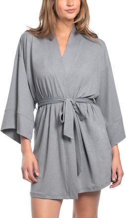 In Bloom by Jonquil Short Robe in Heather Gray at Nordstrom, Size X-Small/small