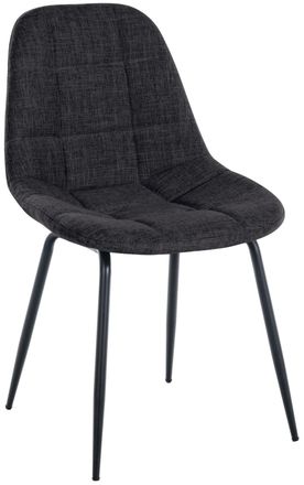 Clp Silla con patas de metal y asiento en Tela Gris oscuro