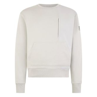 Herno Sweatshirts, male, White, Size: 2XL Cotton Crew Neck Sweatshirt