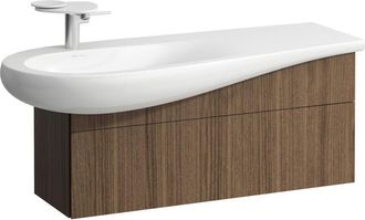 Laufen Il Bagno Alessi mueble bajo lavabo, sif&oacute;n a la izquierda