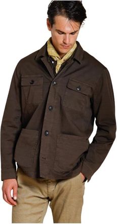 Mason's City Jacket Summer - Heren - Zomerjassen - Bruin - M - Katoen - Jassen