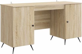 vidaXL Escritorio Roble Sonoma 142,5 X 50 X 75 Cm Madera De Ingenier&iacute;a Vidaxl