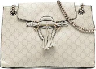 Gucci Pre-owned Shoulder Bags, female, White, Size: ONE SIZE Pre-owned Emily Crossbody Bag