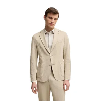 HUGO BOSS Heren Blazer met gestructureerde inkeping (Licht Beige)