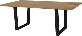 Habitat et Jardin Habitat Et Jardin - Mesa De Comedor hollywood Roble / Negro - 200 X 100 X 76 Cm