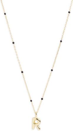 Argento Vivo Initial Pendant Necklace in Gold R at Nordstrom
