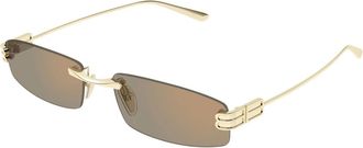 Balenciaga Sunglasses, unisex, Yellow, Size: 57 MM Gossip Rectangle Sunglasses