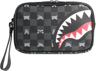 Sprayground GRAY PEEKING CHARACTER CHECK TOILETRY BRICK
