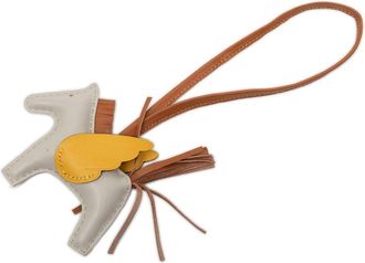 Herm&egrave;s Pre-owned Hermes Milo Lambskin and Swift Grigri Rodeo Pegase Bag Charm PM Ladies K42CV88IP0I7HIOW