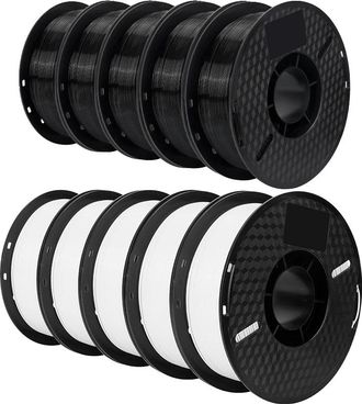 OEM Filamento Pla Para Impresoras 3d, 1,75 Mm De Di&aacute;metro, Rollo De 1 Kg, 5 Kg Pla Bk Wh