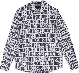 Versace Jeans Couture Camicia Logo Gotico - Heren - Casual Overhemden - Veelkleurig - M - Katoen - Overhemden