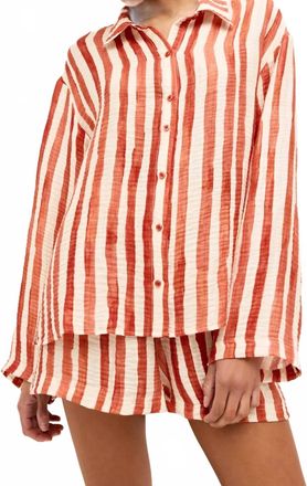 Marie Oliver Nico Beach Shirt In Tierra