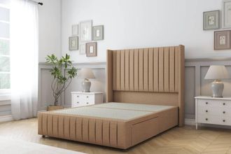 Sloomy Marlborough Dumfries Divan Base No Drawers 54 Headboard 12 Footboard in Light Brown | Size: Small Single