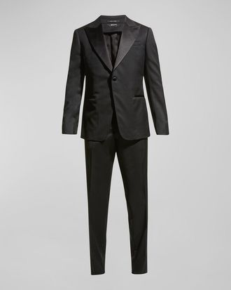 Ermenegildo Zegna Men & apos;s Satin-Lapel Tuxedo Suit