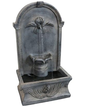 Sunnydaze 28In Electric French-Inspired Outdoor Wall-Mount Water Fountain