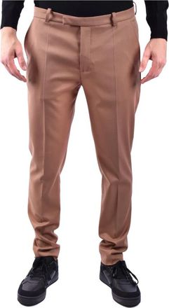Hosio Broeken - Heren - Slim Fit Broeken - Bruin - XL - Wol - Broeken