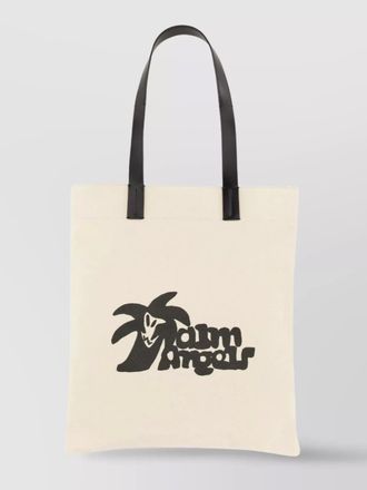 Palm Angels cotton canvas tote bag