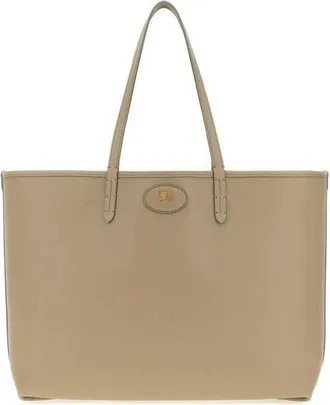 Burberry Dove Grey Leather Reversible Shopping Bag Mallowpink Borse A Mano