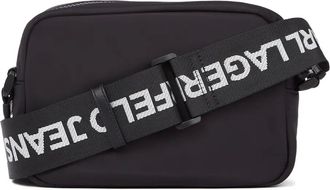 Karl Lagerfeld logo-print cross body bag - Black