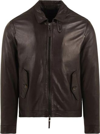 The Jack Leathers Vegetable Tanning Oak Jacket - Heren - Leren en Su&egrave;de Jassen - Bruin - XL - Leer - Jassen