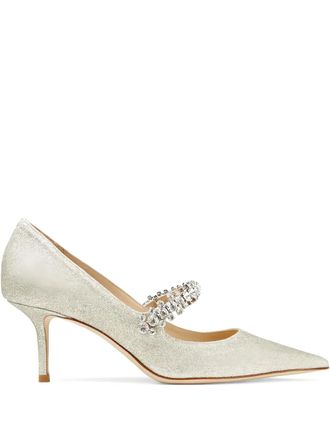 Jimmy Choo London 65mm Bing crystal-embellished pumps - Goud