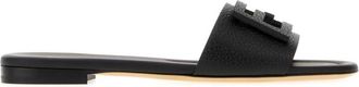 Fendi Black Logo Sandals