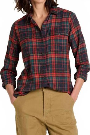 Toad & Co Re-Form Flannel Long Sleeve Shirt In Black