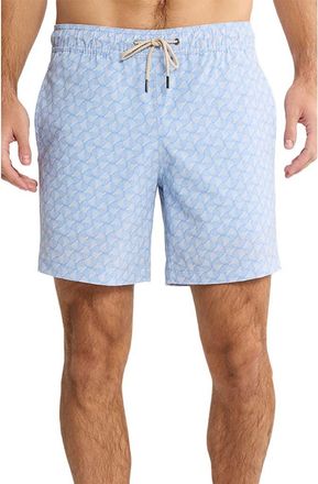 Fair Harbor The Bayberry Swim Trunks in Sky Blue Shells at Nordstrom, Size Xx-Large