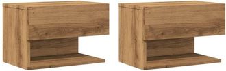 vidaXL Wall-mounted Bedside Cabinets 2 pcs Artisian Oak vidaXL
