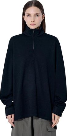 Rier Polar Jogging Virgin Wool Half-Zip Top - Dames - Vesten met rits - Zwart - M - Wol - Hoodies & sweatvesten