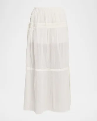 Toteme Tiered Drawstring Maxi Skirt