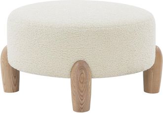 Safavieh Couture Perez Scandinavian Round Ottoman