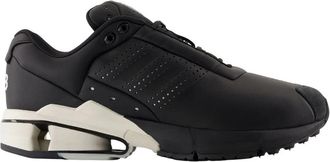 Yohji Yamamoto Zwarte leren controle sneakers - Dames - Sneakers - Zwart - 37 EU - Leer - Schoenen