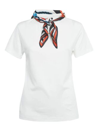 Louis Vuitton scarf cotton T-shirt - White
