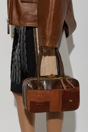 Marni Leather Shoulder Bag, Womens, Brown