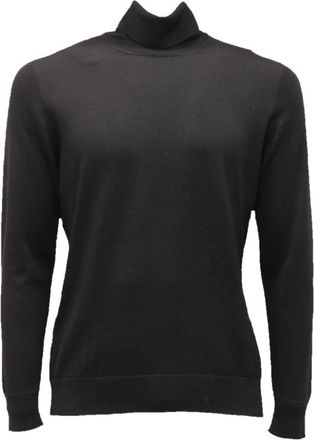 La Fileria Wollen coltrui - Heren - Coltruien - Zwart - M - Wol - Truien & Vesten