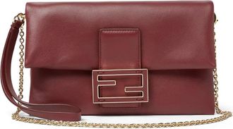 Fendi Mamma Baguette Pouch - Dames - Tassen - Rood - Maat: ONE Size Zijde
