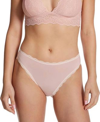 Wacoal Inspired Eyelet Hi-Leg Brief Panty In Rose Smoke