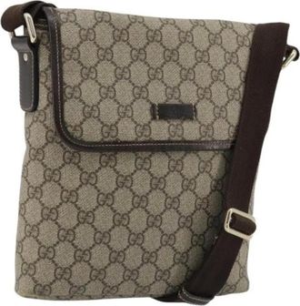 Gucci Vintage, unisex, Bruin, ONE Size, Leer, Pre-owned Cross Body Bag