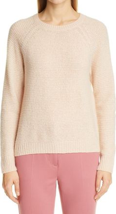 Max Mara Kiku Links Stitch Cashmere & Silk Sweater in Cipria at Nordstrom, Size Small