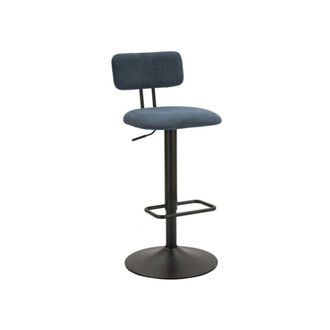 Mauro Ferretti Juego de 2 sillas de bar de tela azul cm 41x47,5x86