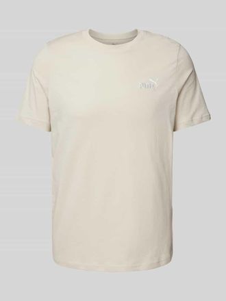 Puma T-Shirt mit Label-Print in Offwhite, Gr&ouml;&szlig;e XXL