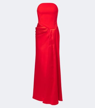 Solace London Abito lungo Seri in cr&ecirc;pe a corsetto