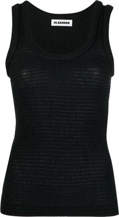 Jil Sander Tops - Dames - Tops zonder mouwen - Zwart - 2XS - Katoen - Tops