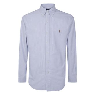 Polo Ralph Lauren Lange Mouw Sportshirt - Heren - Casual Overhemden - Blauw - M - Overhemden