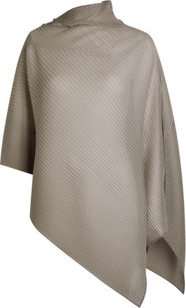 Issey Miyake Asymmetric Pleated Chiffon top - Light Grey - 2
