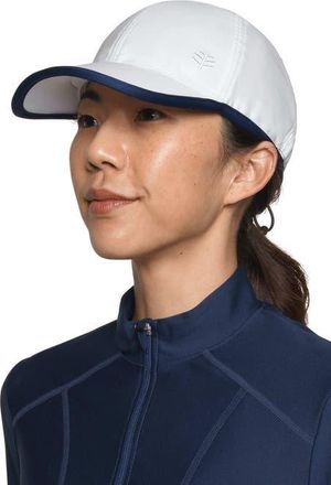 Coolibar Swim & Sports Cap - UPF 50+ Sun Protection - Wave Rider in White at Nordstrom, Size Large